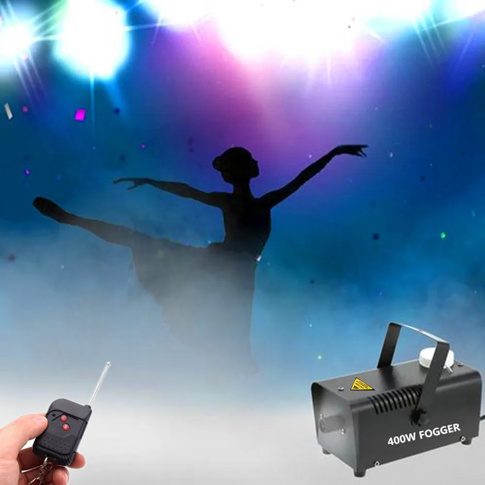 

400W Smoke Machine, Stage Fogger Ejector For Holiday Dance Party Show Stage Lighting Effect,Wireless Remote Control Fog Machine