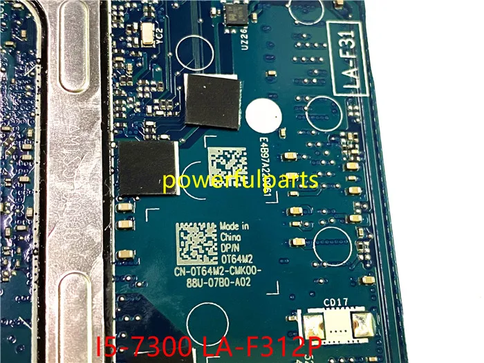 Untuk Dell Latitude 7290 7390 Motherboard I5-7300 0T64M2 T64M2 CN-0T64M2 DAZ20 LA-F312P bekerja Ok