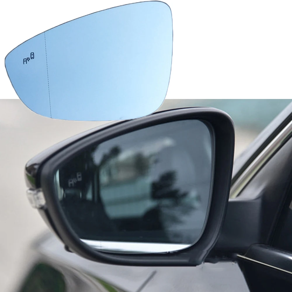 Left Right Heated Blind Spot Warning Wing Rear Mirror Glass for VW Jetta Passat B7 CC Bora Bettle Scirocco 3C8857521 3C8857522