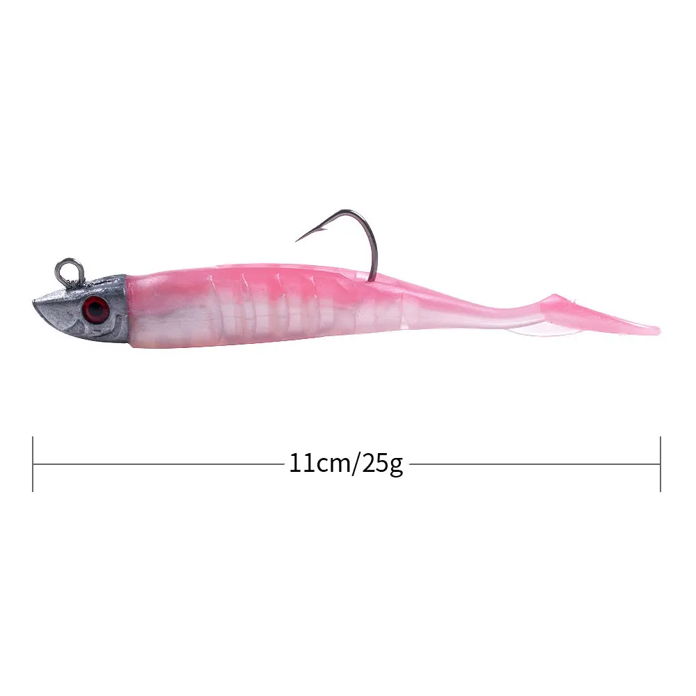 HENGJIA Jigging-Kopf, weicher Silikon-Köder, Wobbler, 9 cm, 15 g, 11 cm, 25 g, Meeresangeln, weiche Köder, Swimbait, Peche für Bass, Hecht, Leurre – Detail 11