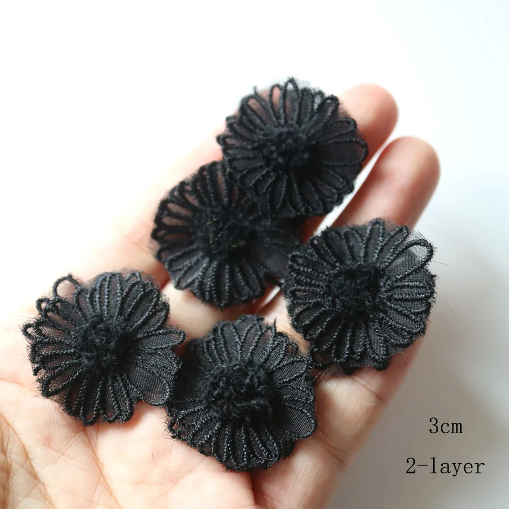 5-teiliges DIY-Set mit 2-lagigen Blumen-Aufnähern für Kleidung, Stickerei, Blumen-Applikationen, Kleidung, Taschen, dekorative Aufnäher, Nähzubehör – Detail 15