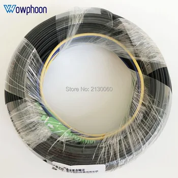 200M Fiber optic drop cable SC APC Singlemode Simplex outdoor long distance triple steel wire optical cable customized