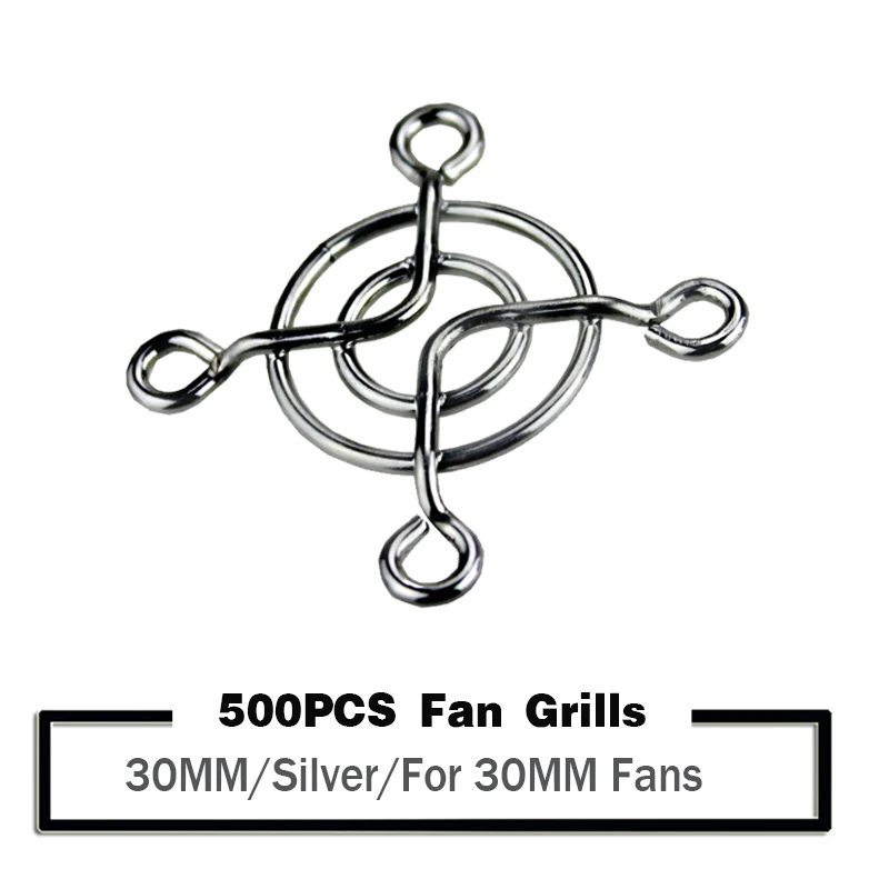 500 Pieces 3cm 30mm Iron Fan Net Metal Steel Grill Protector Cover Finger Guard Used for 30mm x 30mm PC Cooling Fan