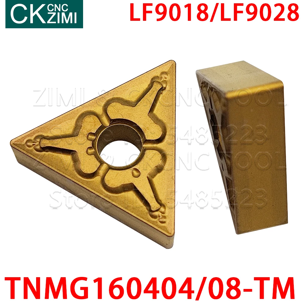 Insertos de carburo TNMG160404-TM LF9018 LF9028, herramienta de torneado externo, herramientas de procesamiento de metal CNC TNMG para acero, TNMG160408-TM LF9018 LF9028