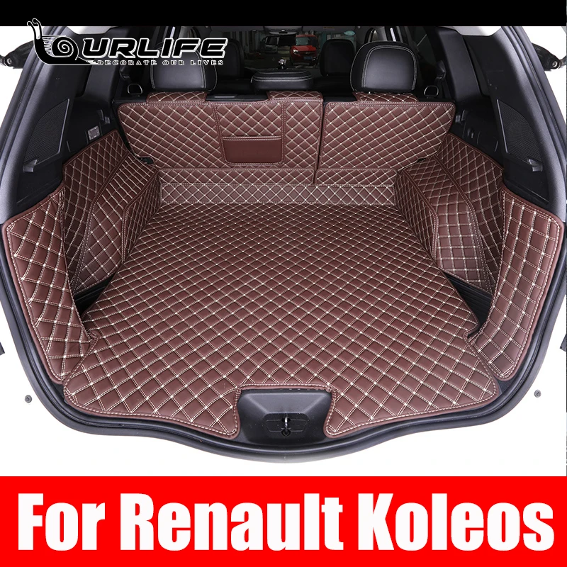 Car Styling Trunk Protection Mat Leather Pad Car Decoration Carpet Accessories For Renault Koleos 2 Samsung QM6 2016-2021