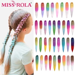 MISS ROLA-extensiones de pelo sintético Kanekalon, trenzas Jumbo, 24 pulgadas, 100g, Yaki, preestirado, Rubio, rosa, venta al por mayor