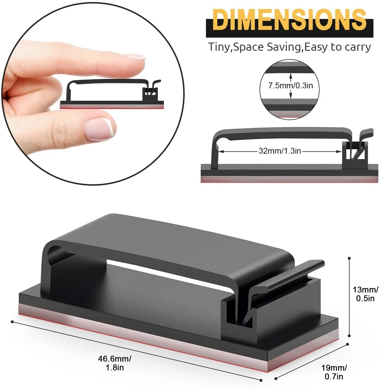 Porte-pince de câble auto-adhésif, organisateur, gestion des pinces, données de la maison, de la voiture, câble USB, cordon, bobine, enrouleur