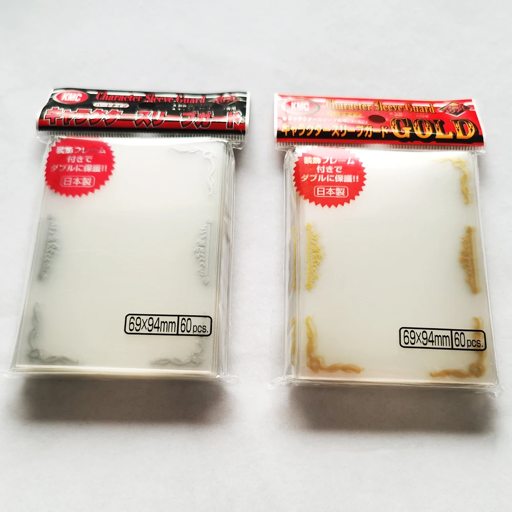 ボードゲーム用の金と銀のエッジカードプロテクター、pkm取引カード