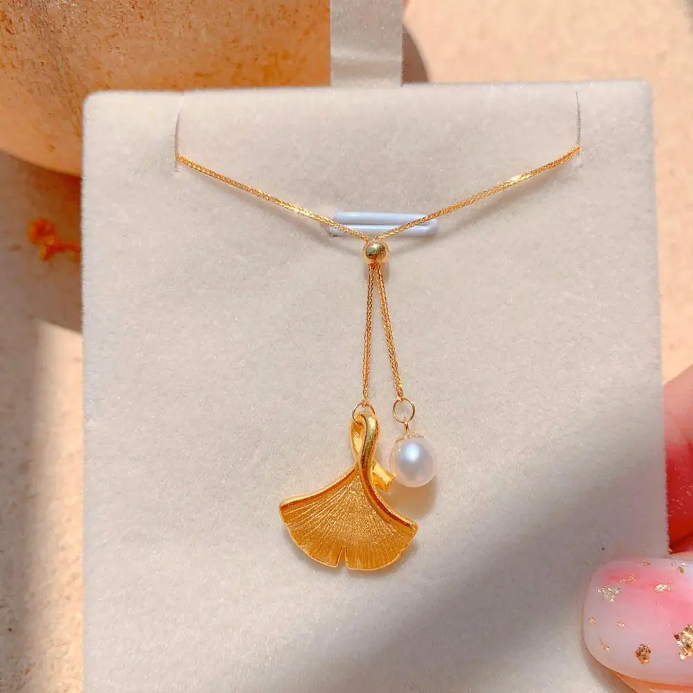 MADALENA SARARA 7-8mm Freshwater Pearl Pendant Necklace Pearl Jewelry 24k Gold Women Necklace