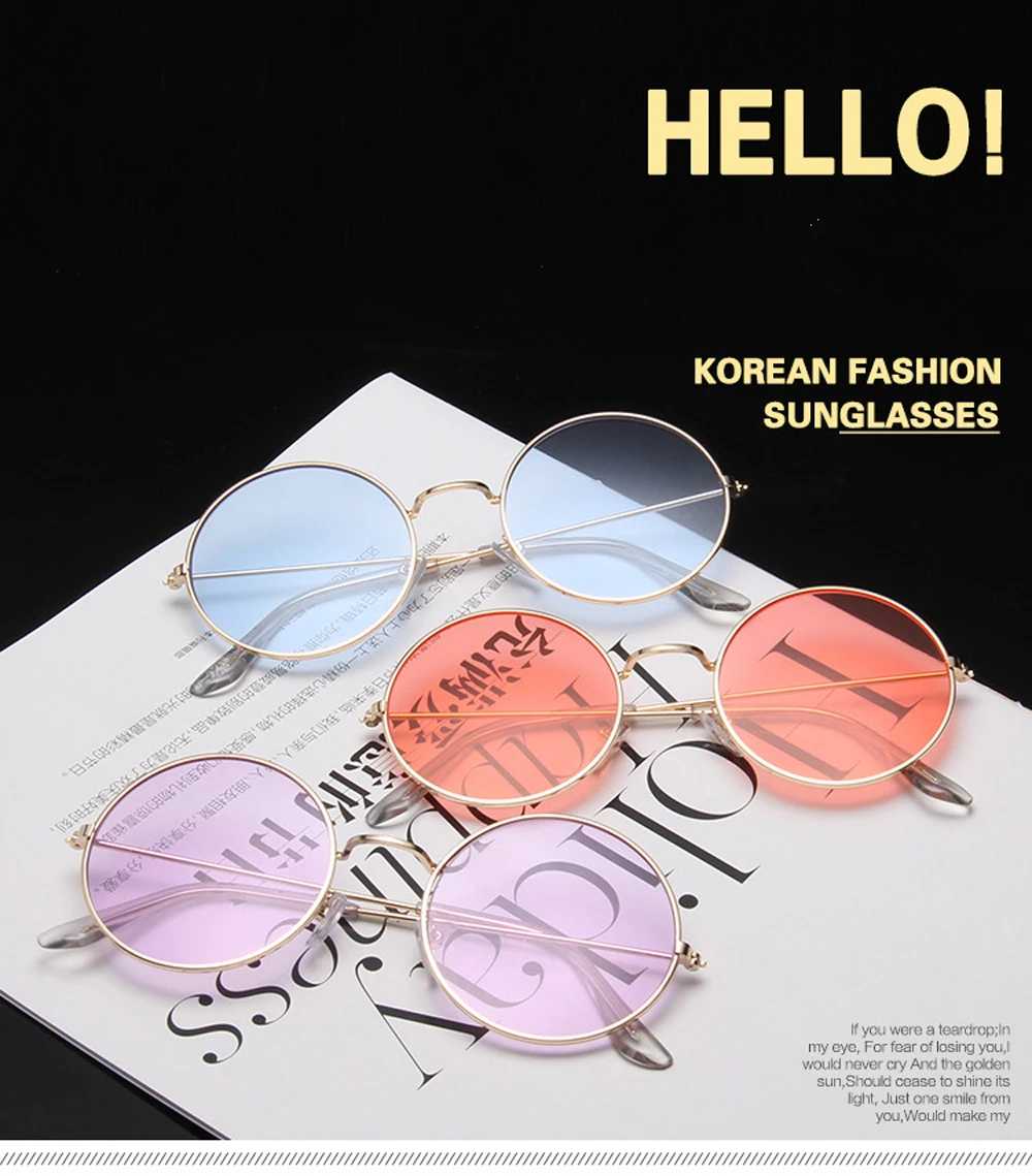 MUSELIFE 2026 Runde Damen-Sonnenbrille UV400 Retro Metall-Sonnenbrille mit Verlaufsgläsern Vintage-Spiegel Luxus-Brillen – Detail 3