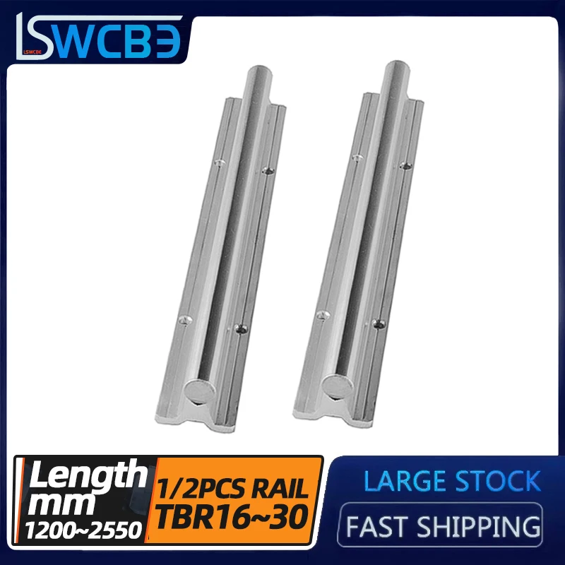 Linear Optical Axis With Aluminum Drag Cylindrical Rail TBR16 /20/25/30, L=1200-2550mm, Woodworking Machinery, Engraving Machine