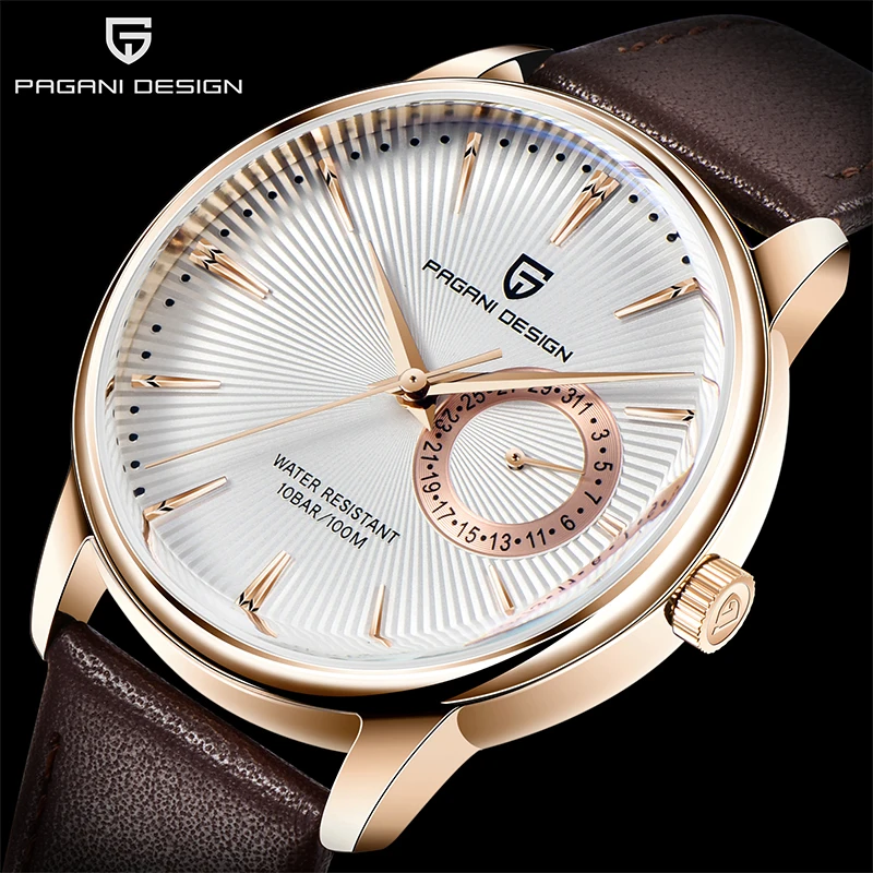 Men Watches Top Brand PAGANI DESIGN Men's Luxury Quartz Watch Stainless Steel Leather Waterproof Wristwatch Relogio Masculino