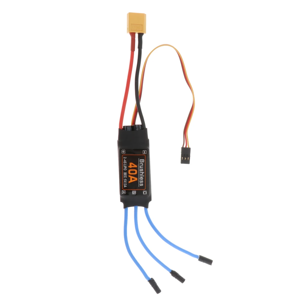 40A Brushless ESC XT60 Plug Durable RC Quad Toys Components Accessories peed Controller Motor RC Toys FPV Quadcopter Helicopter