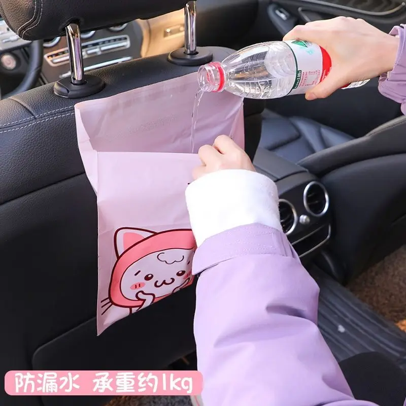 15 Pieces Car Trash Bag Stick-on Trash Can for Car Interior Use Foldable Car Dedicated Multi-function Cleaning Bag Storage