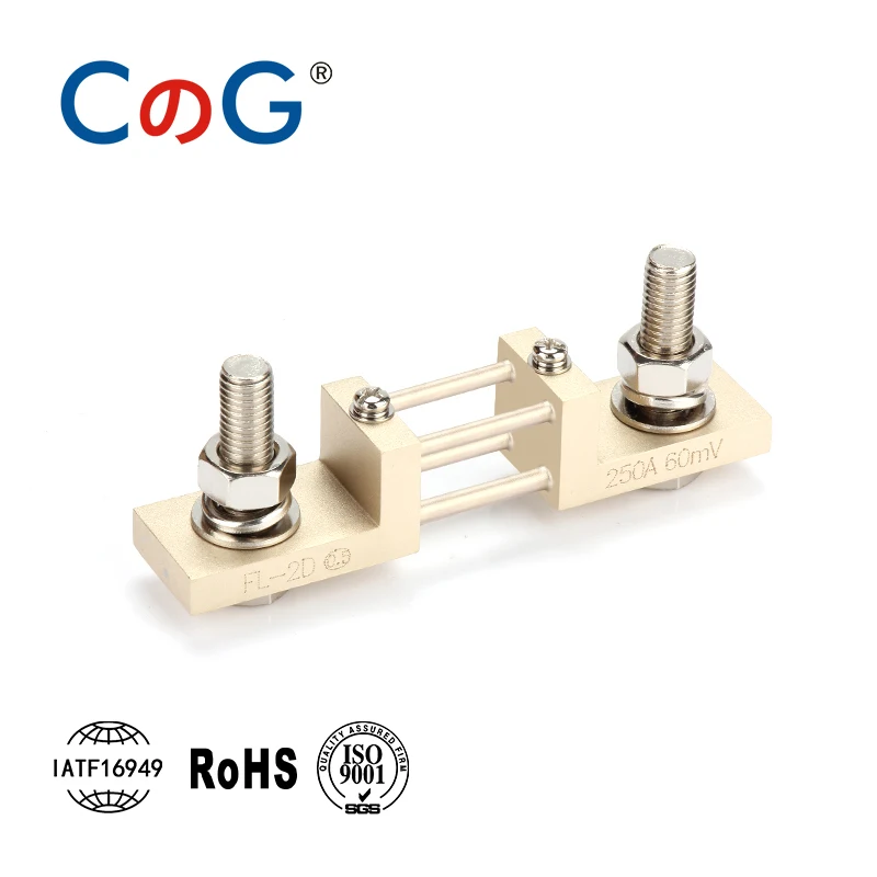 

CG FL-2D DIN43703 Type Shunt 250A 300A 400A 500A 600A 60mV 100mV Brass DIN Copper Resistor DC Shunts For Current Measuring