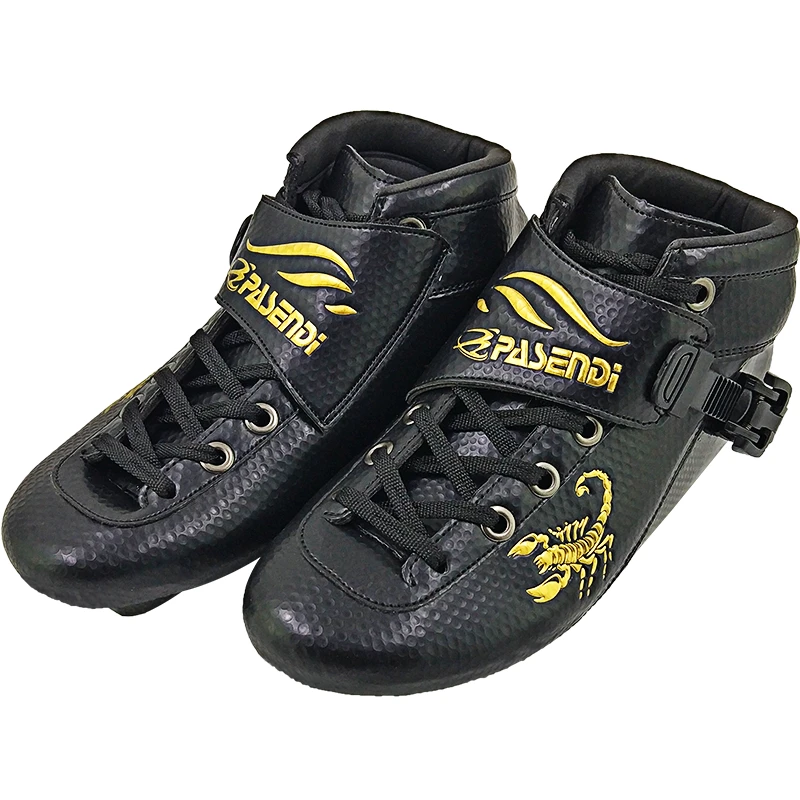 Pasendi Professionele Speed Inline Skates Laarzen Volwassenen Kids Rolschaatsen Schoenen Zwart Koolstofvezel Skate Voor Mannen En Vrouwen