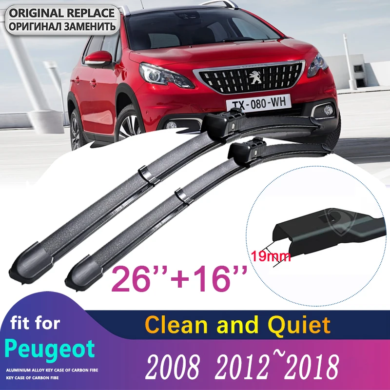 

Car Wiper Blades for Peugeot 2008 2012~2018 Front Windscreen Windshield Wipers 2013 2014 2015 2016 2017Car Accessories Goods