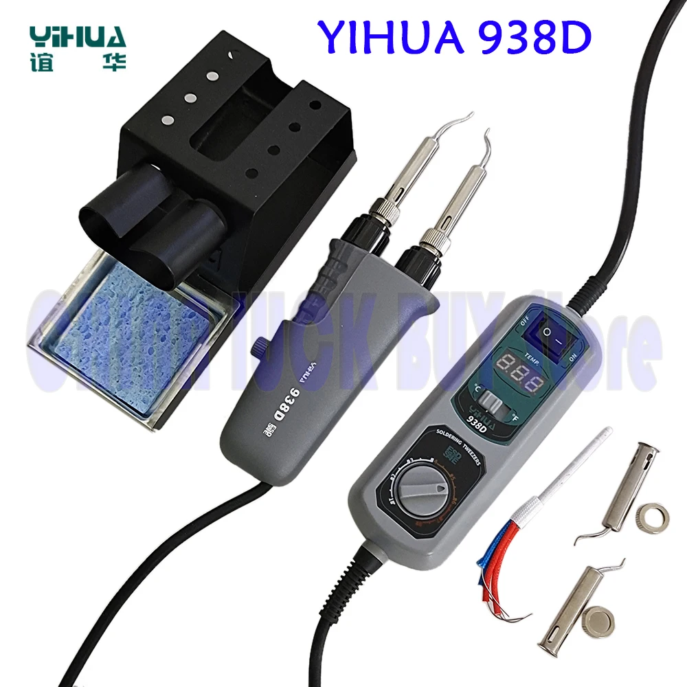 

YIHUA 938D 110V 220V Soldering Iron Station Chip Desoldering Kit Set SMD Welding Equipment Portable Tweezers Soldering Station