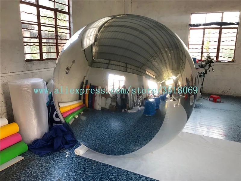 Giant inflatable mirror ball, PVC inflatable reflective ball, can be used for advertising display