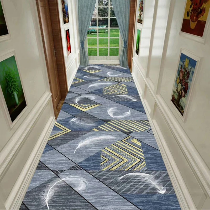 

Geometry Long Hallway Rug 3D Nordic Stair Carpet Home Floor Mat Runners Rugs Hotel Entrance/Corridor/Aisle/ Party/Wedding Rug