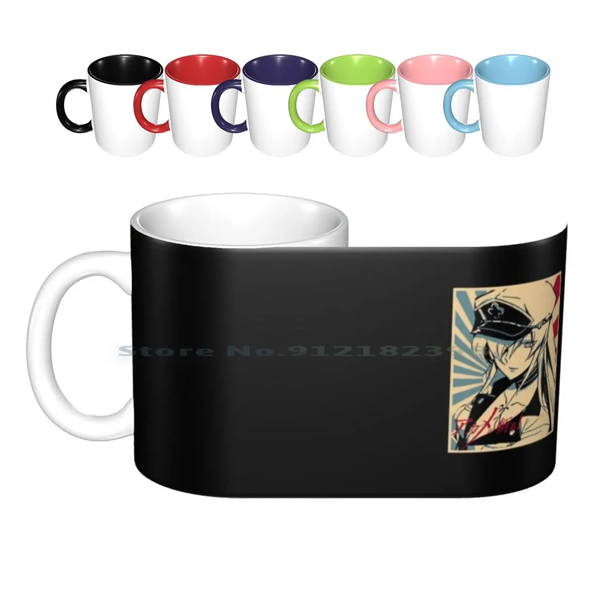 Esdeath Akame Ga Kill Ceramic Mugs Coffee Cups Milk Tea Mug Akame Akame Ga Kill Anime Asuka Cowboy Dororo Esdeath Fate Ice