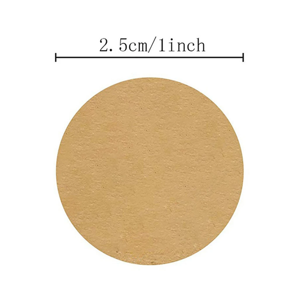 500Pcs Kraft Paper Stickers Round Blank Labels For Handmade Gift Tag Paper DIY Envelope Sealing Stickers Stationery