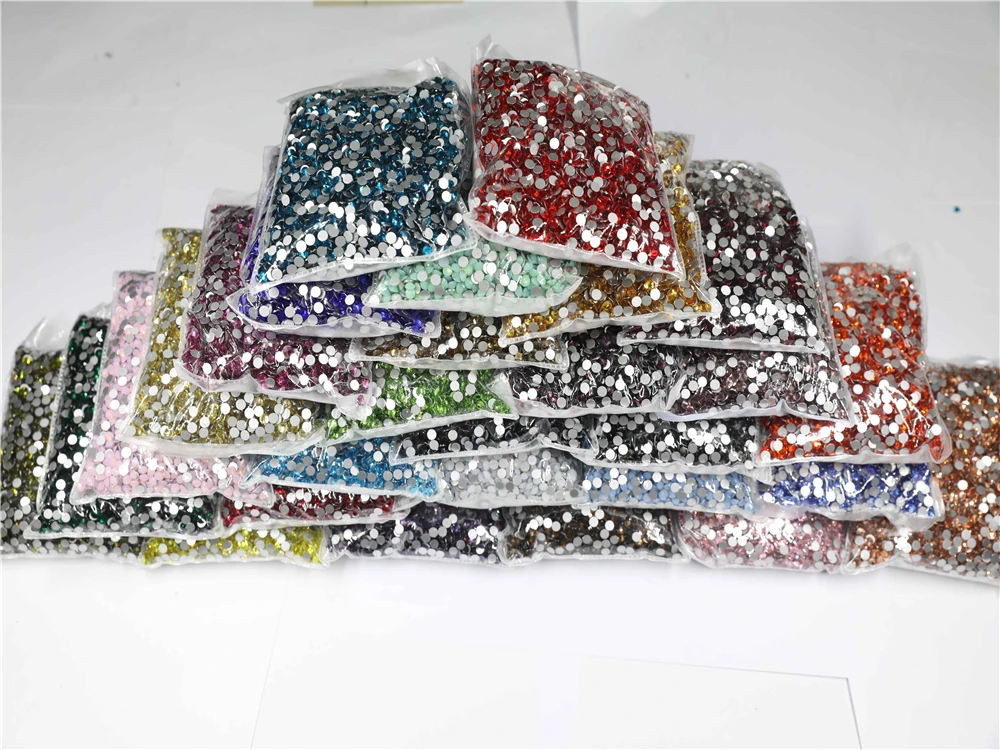 Wholesale Bulk Package SS3-SS30 Flatback Crystal AB Non hotfix Rhinestones Clear AB Strass for Nail Art Decorations