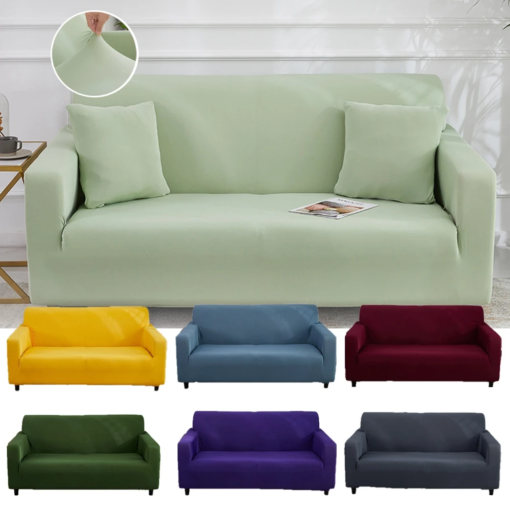 Light Green Color Elastic Armchair Cover Sofa All-inclusive Couch Cover Extensible Couch Protection 1 Seater, 2 Seater, 3 Seater