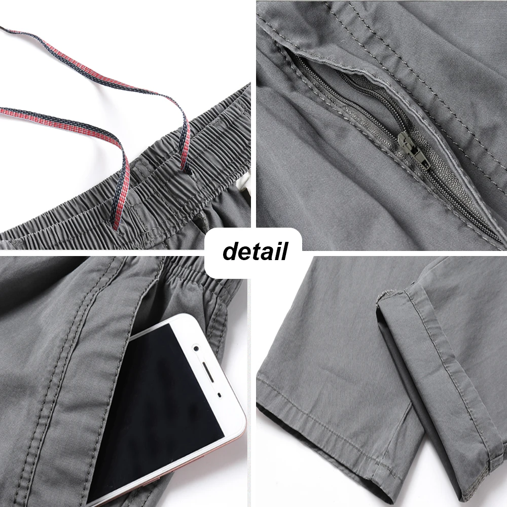 Men Casual Pants 2021 New Plus Fat Big Cargo Pants Thin Loose Extra Large Size Elastic Waist Fat Guy Pants Men Size Plus 6XL