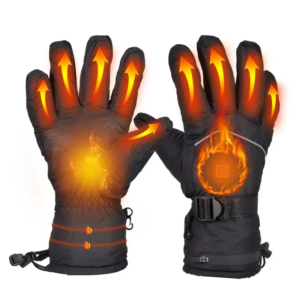 Motorrad Beheizte Handschuhe 7,4 V 2600/300mAh Lithium-Batterie Wasserdicht Warm Halten Thermische Wärme Handschuhe Für Sport Skifahren reiten