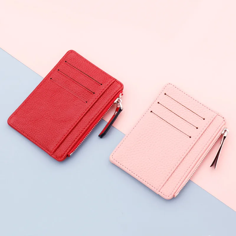 1PC Small Women Wallet Credit Multi-Card Holders Package Fashion PU Leather Zipper Ultra-Thin Organizer Case Student Coin Purse