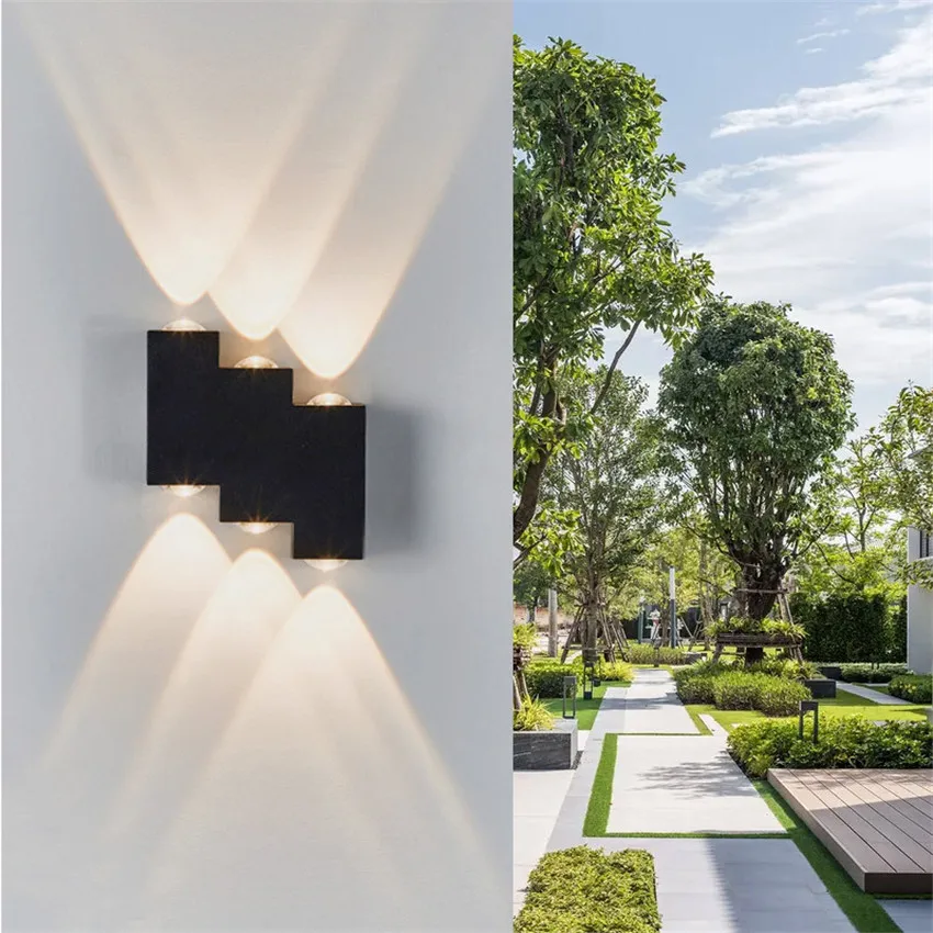 

Светодиодный настенный светильник, уличные водонепроницаемые комнатные лампы в современном скандинавском стиле, лампа для гостиной, крыльца, сада, 4 Вт, 6 Вт, 8 Вт