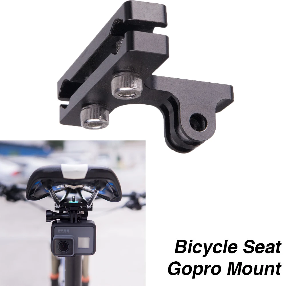 

Bicycle Saddle Camera Alloy Road Bike Cycling Sport Camera Mount Holder for Seat yi virb hero clip GoPro Hero Camera