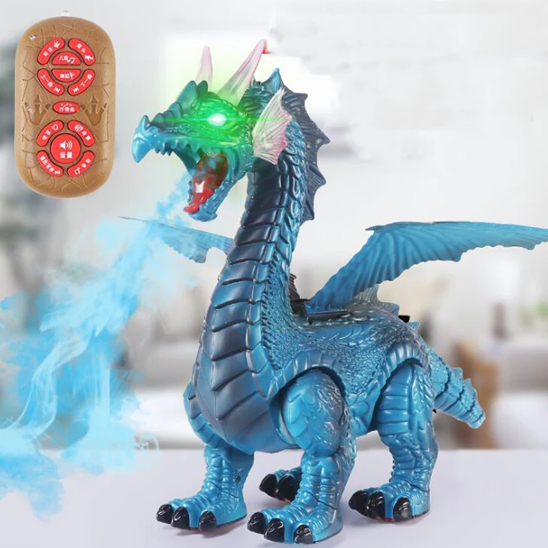 Remote Control Animal Toy Spray Dinosaur Remote Control Ice Dragon Fire Dragon Will Spray Fire Dragon Simulation Animal Model