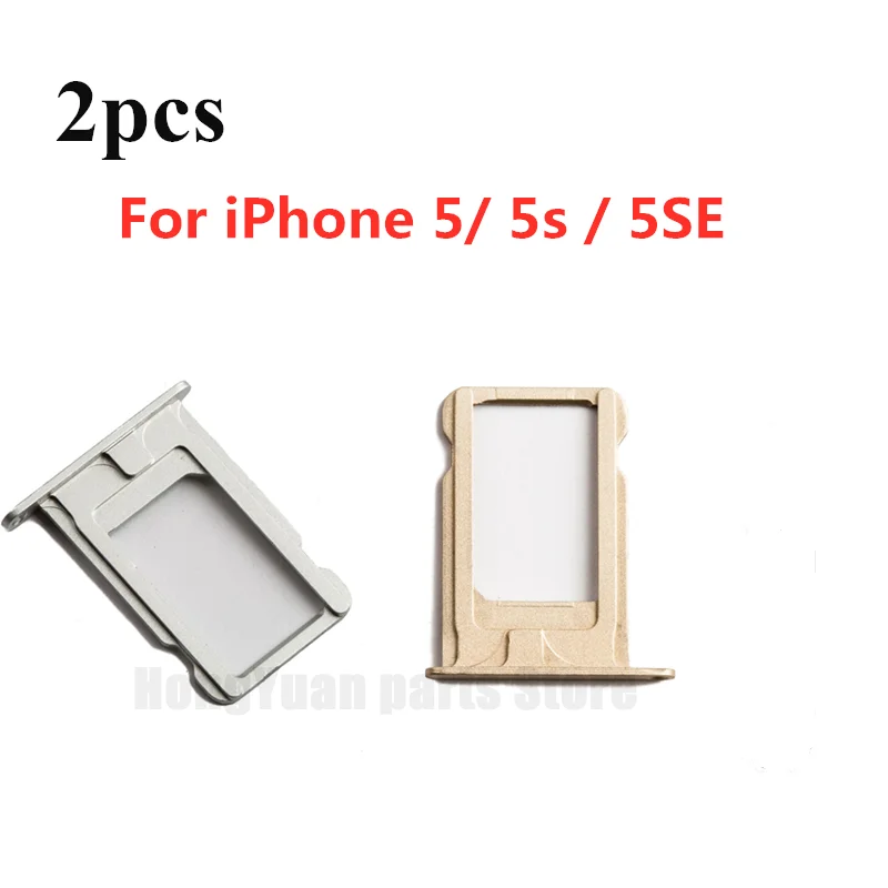 

2pcs Sim Card Tray Slot Holder For iPhone 5 5S 5C 5SE Sim Card Adapter Replacement Parts