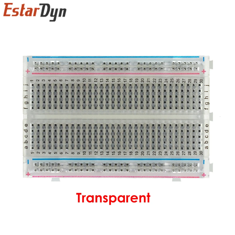 400 Löcher Mini Brot brett/Steck brett 8,5 cm x 5,5 cm Löcher transparent/weiß diy elektronische experimentelle Universal platine