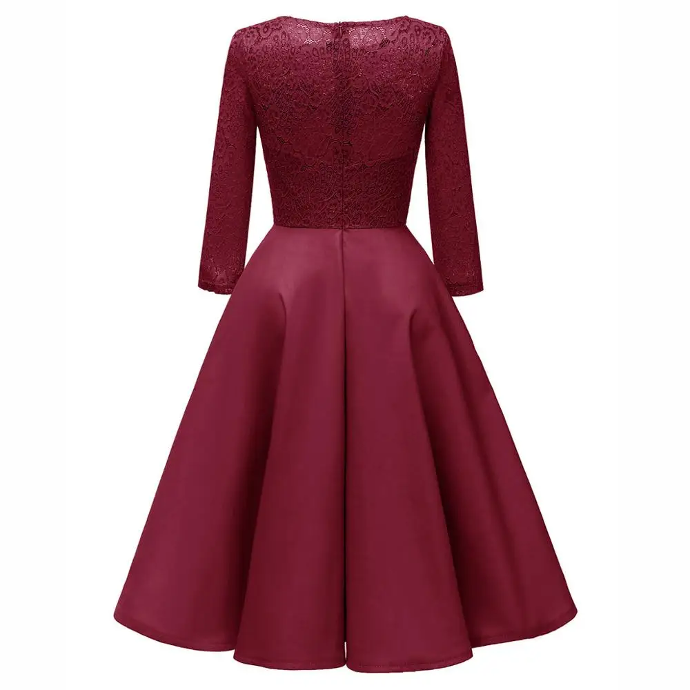Robe trapèze en satin à manches sept points pour femmes, nouveauté, col rond, décontractée, taille moyenne, slim, été, 2020