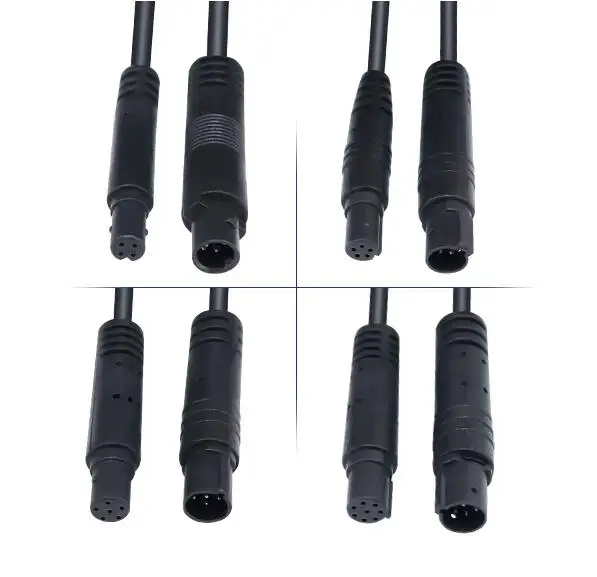 Cable de extensión de cámara de coche, Cable macho a hembra, macho a hembra, línea de visión trasera, 1 piezas, 4 o 6 pines