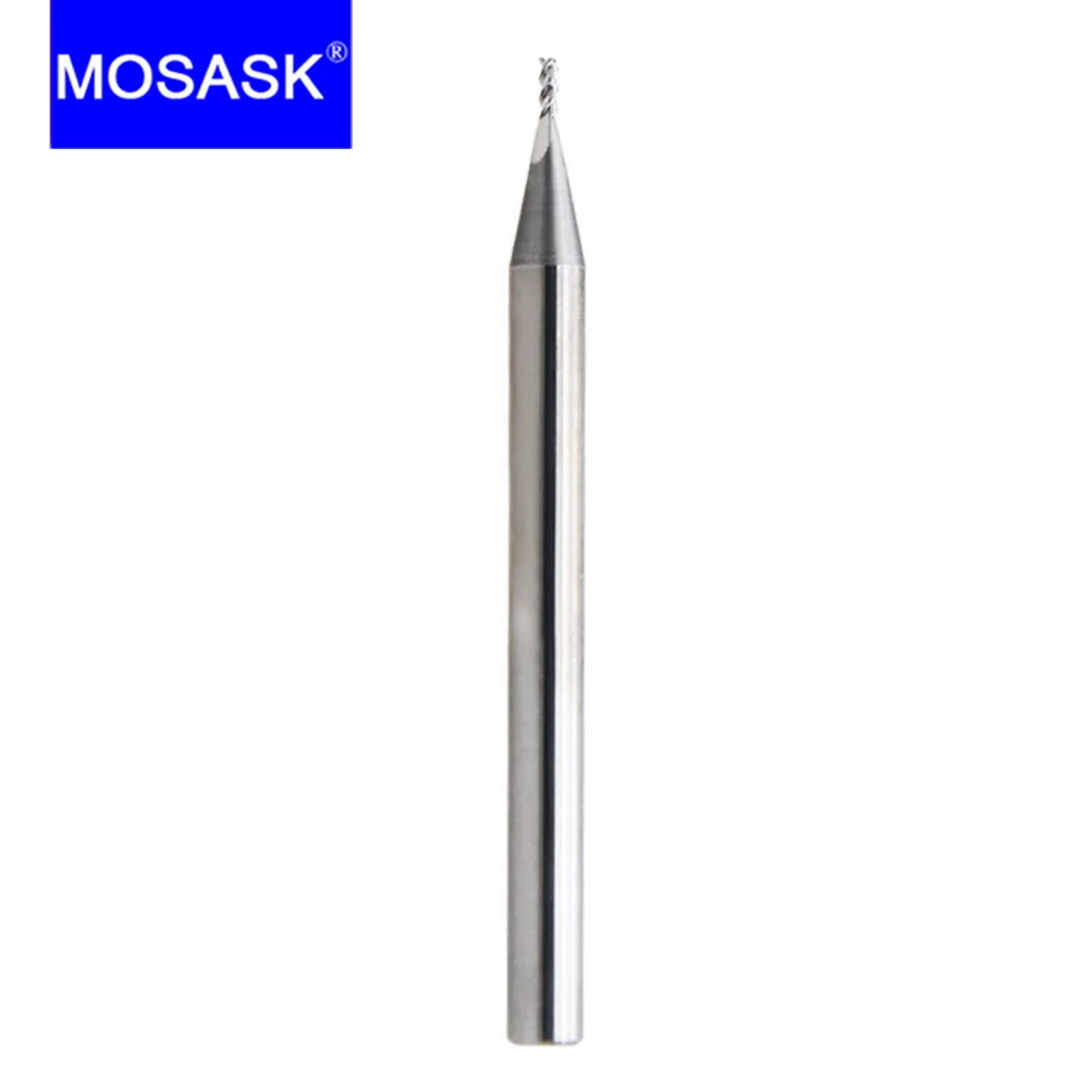 Afbeelding 3: Mosask 1Pc 3 Fluit Hrc 55 Hoogglans Aluminium Bewerking Metaalbewerking Carbide End Mill 8 10 12 mm Tungstel Stalen Frees