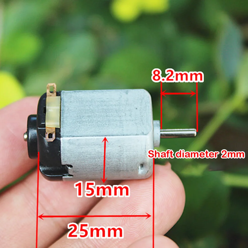 5pcs/lot Mini 130 Motor DC 3V-5V 11600RPM High Speed Miniature Carbon Brush Motor for Four-wheel Car Electric Fan Toy Engine