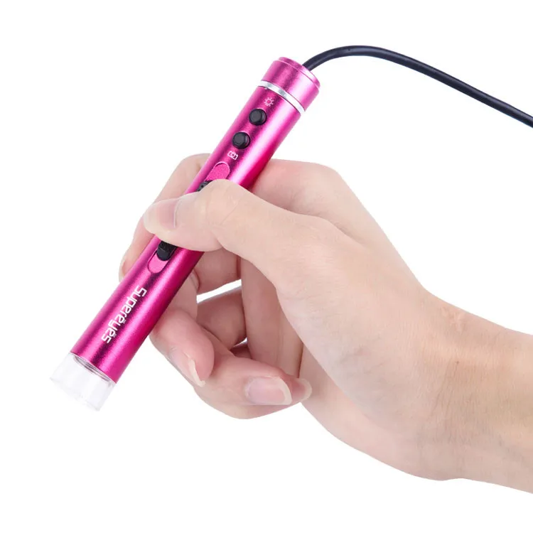 Supereyes B010 2MP 1-500x USB Digital Microscope Video Camera Handheld Endoscope Magnifier  with LED for Skin Check Borescope