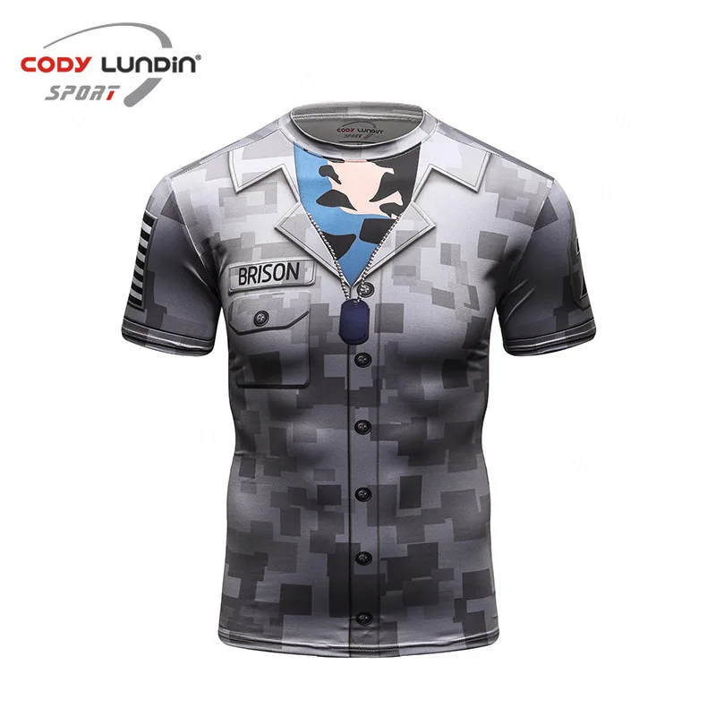 Brand 3D Printed T shirt Men Compression Shirt Comic Cosplay Clothing Summer Short Sleeve Sports Fitness Quick Dry Tops For Male