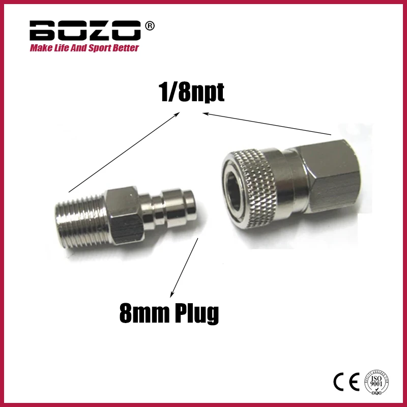 Adaptador rápido de aire NPT 1/8 macho hembra alta presión