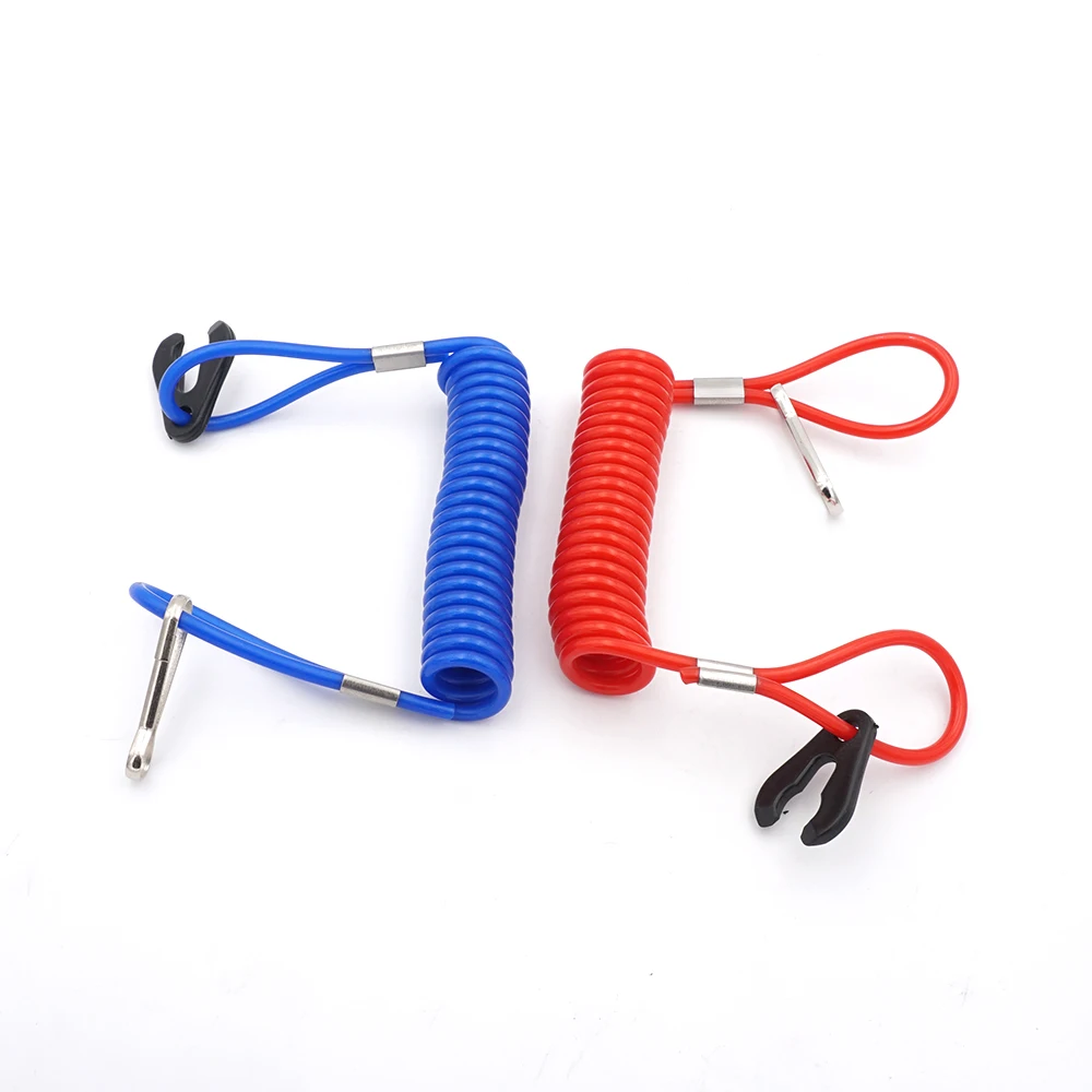 2pcs/pack ATV Quad Safety Tether Lanyard Cord For Stop Kill Switch Jet Ski Boat Yamaha Raptor Banshee Blaster 4 Wheeler