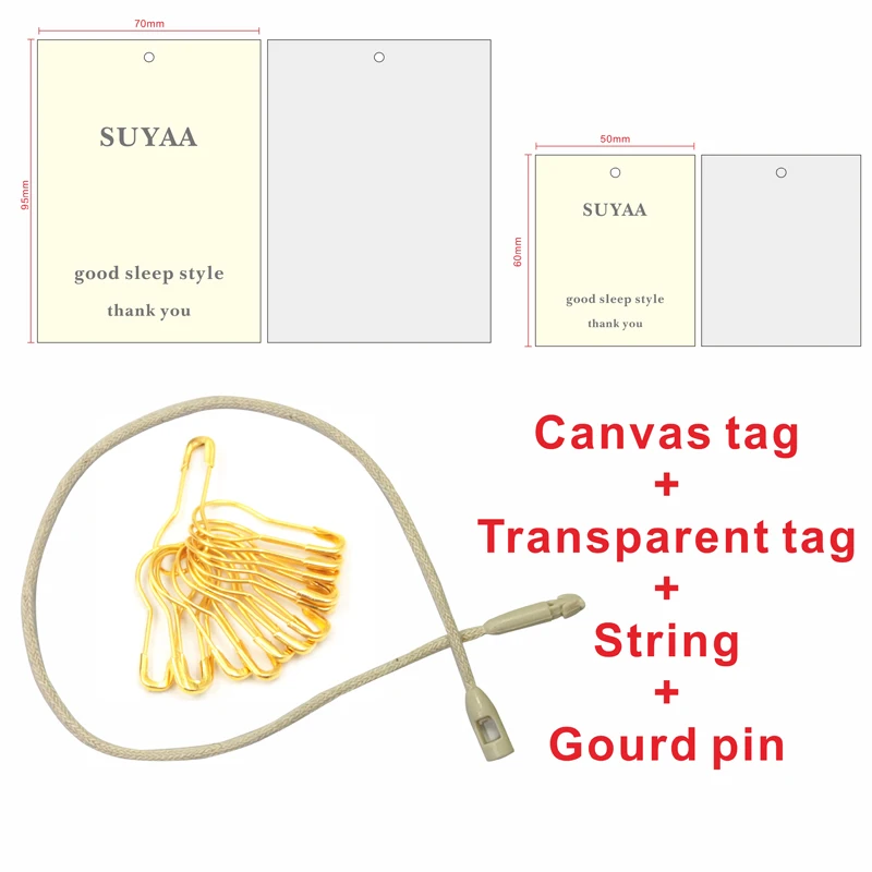 Canvas Linen Cotton Tag Custom Clothing Pvc Soft Glue Transparent Litmus Paper Canvas String Gourd Pin Mqq 50PCS