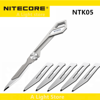 NITECORE NTK05 UltraTiny Titanium Keychain Knife Lightweight Multiple Purpose Folding Knife Outdoor Tools Mini Tactical Knife