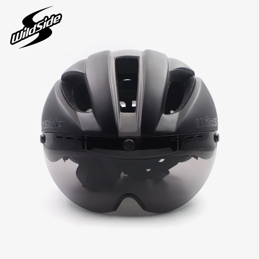 Wildside Aero Bicycle Helmet TimeTrial 3 len Cycling Helmet Magnetic Buckle Riding Helmet goggle Bike Helmet Road Casco Ciclismo