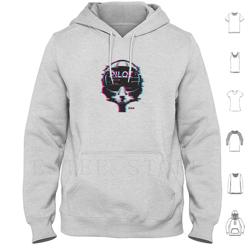 Jet Pilot Glitch Helmet Hoodie Long Sleeve Aviation Pilot Sayings Model Pilots Airfield Cockpit Wing Model Flight Ground