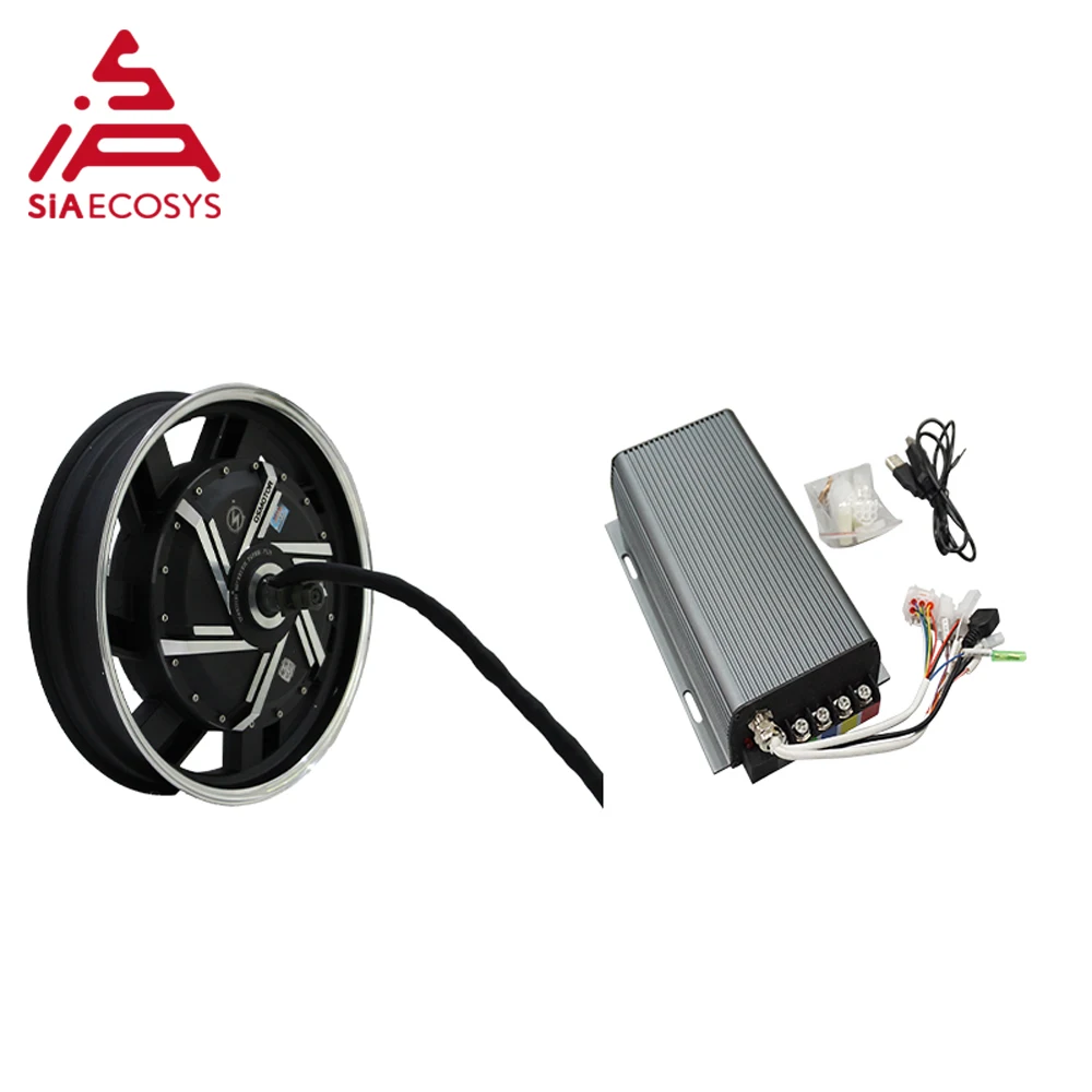 

QS Motor 16*3.0inch 4000W 273 V3 72V 75kph BLDC in wheel motor for electric motorcycle with SVMC72150 controller Conversion kits