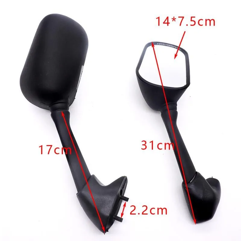 2X Rear View Rearview Mirrors for Yamaha YZF R1 R6 1998 - 2007 1999 2000 2001 2002 2003 2004 2005 2006 YZF-R1 YZFR1 YZF-R6 YZFR6